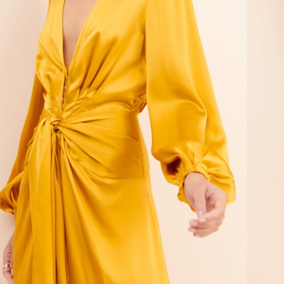 new $700 DIVINE HERITAGE ANTHROPOLOGIE atonement button maxi dress SILK - Picture 2 of 5